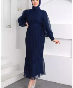 مجلسی پلیسه دار سرمه ای برند sefamerve کد 1758126725