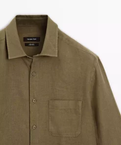پیراهن متناسب طرحدار جیبدار برند Massimo Dutti کد 1757755268
