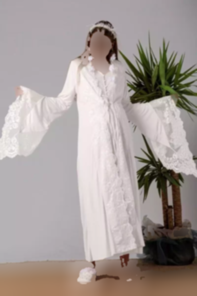 ست لباس شب بلند و گشاد شیری بارداری برند ByLohusa کد 1758057732