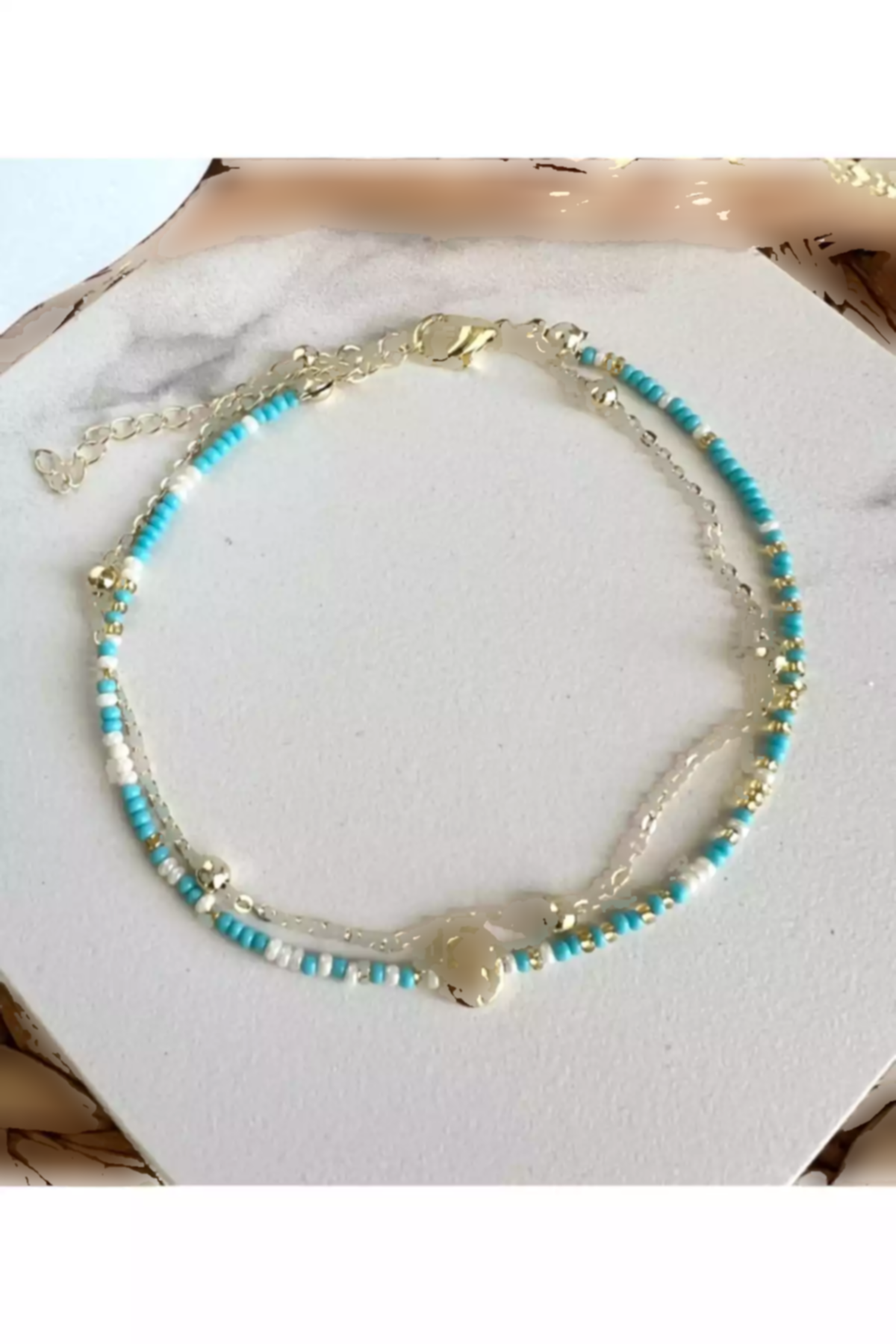 طراحی دوتایی فیروزه ای منجوقدار برند HALHALMILL کد 1757709968