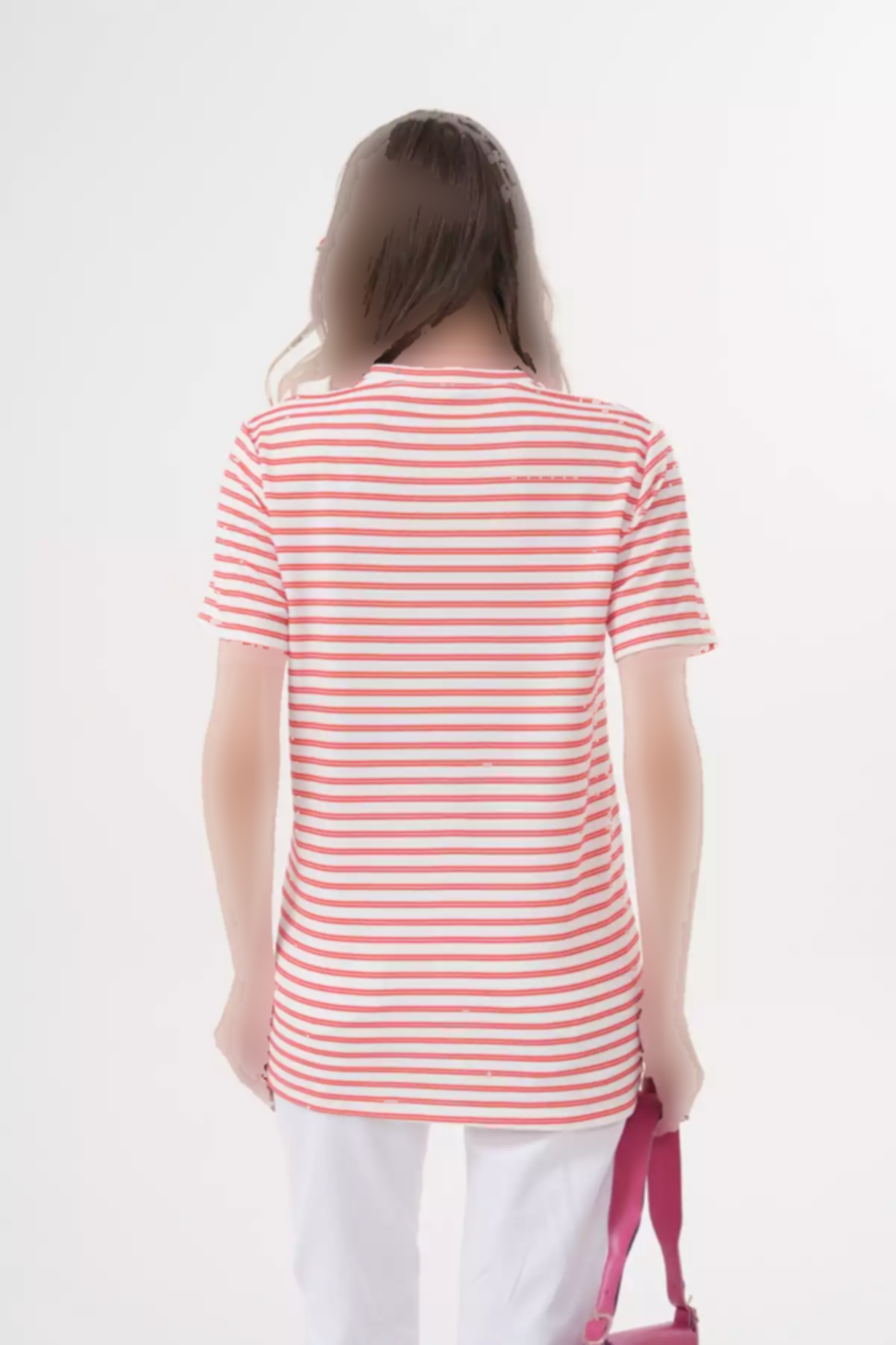 تیشرت راهراه آستین کوتاه یقه گرد بارداری برند Miss Dünya Lissa کد 1758285667