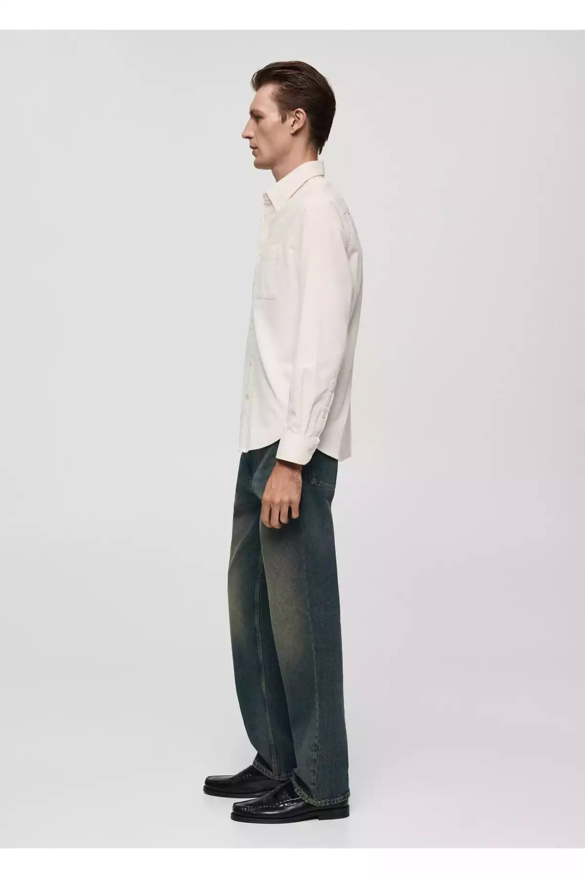 پیراهن سفید مردانه برند MANGO کد 1757752088