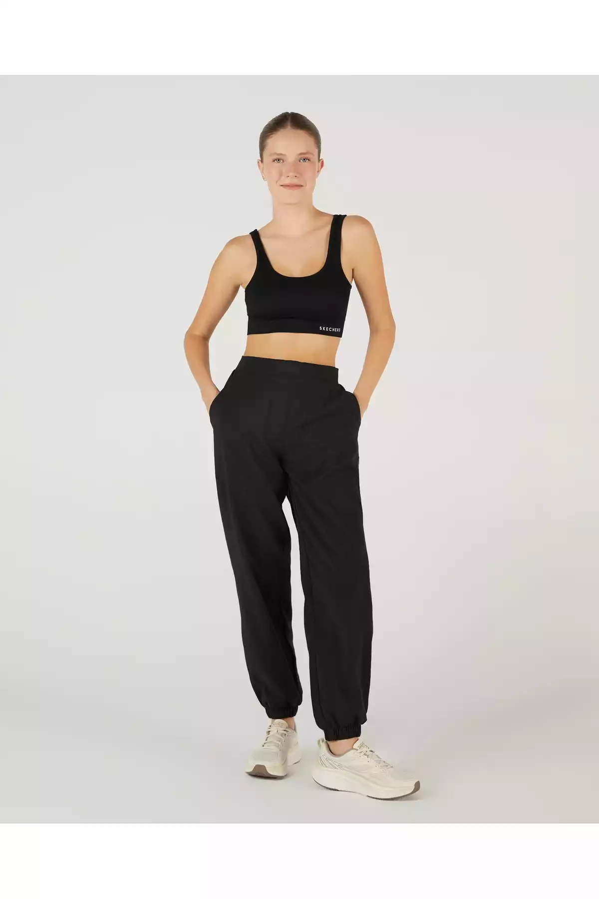 شلوار راحتی میکرو جاگر مشکی زنانه برند Skechers کد 1758037272