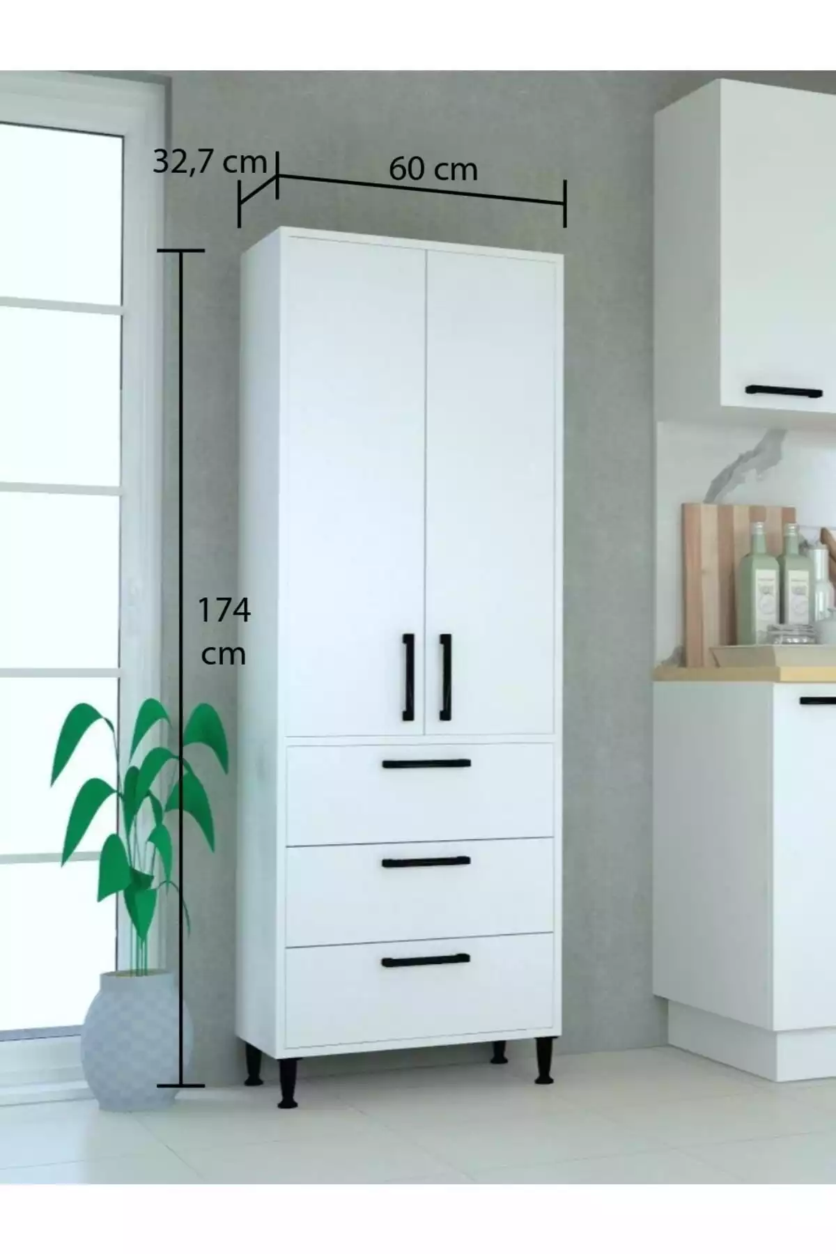 کمد ماه 2دربدار 3کشو چند کاربردی برند MOBİLİQUE کد 1758357672