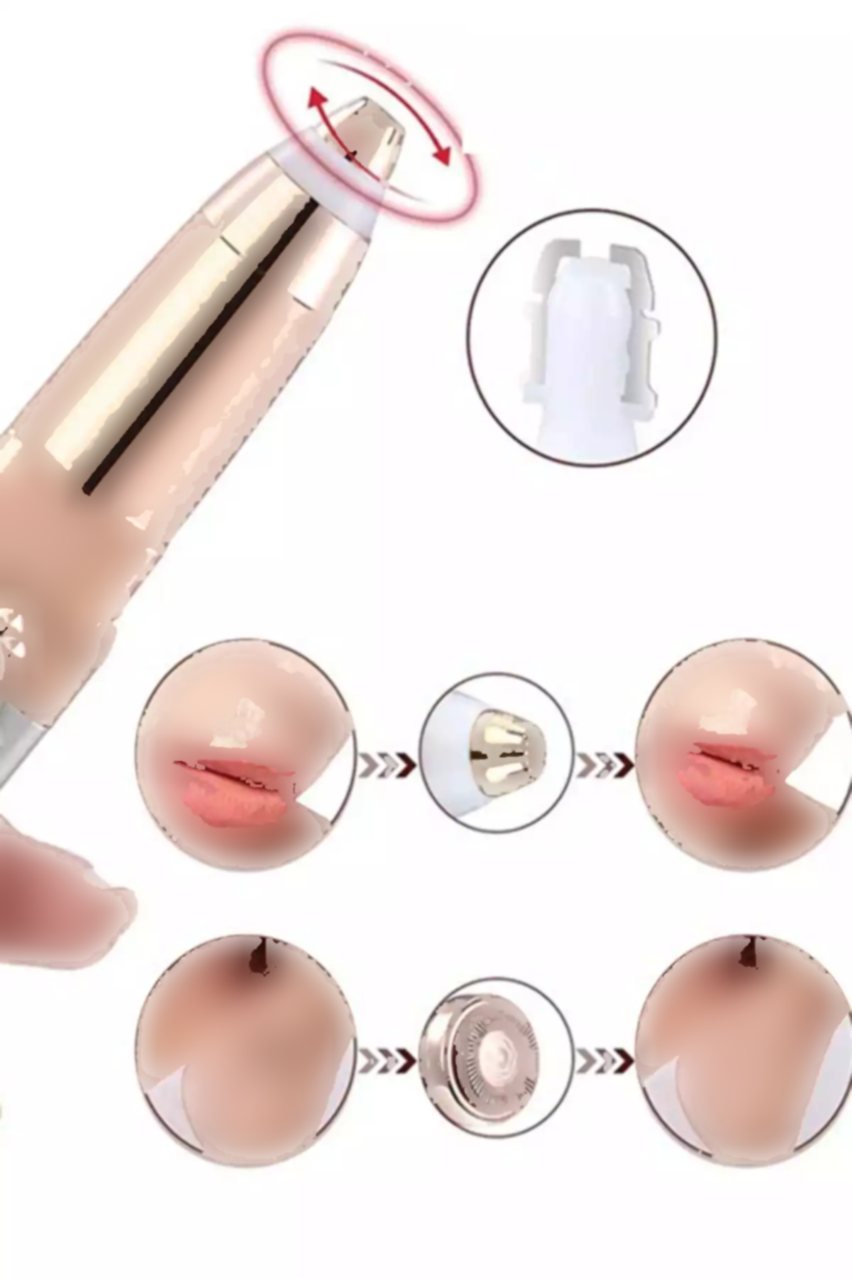 پرفیوم دستگاه موکن گرفتن شارژی کوچک بدن نورانی 20 مویی زنانه برند Riddex کد 1757317269