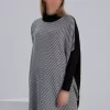 پانچو تونیک بارداری بافتنی متناسب آکریلیک چهارخانه برند LİYACA کد 1757256129