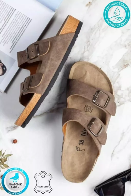 دمپایی ortopedik مادرید با دو بند و قفل، مناسب برای استفاده روزمره در خانه و بیرون. برند neon shoes - 270555325