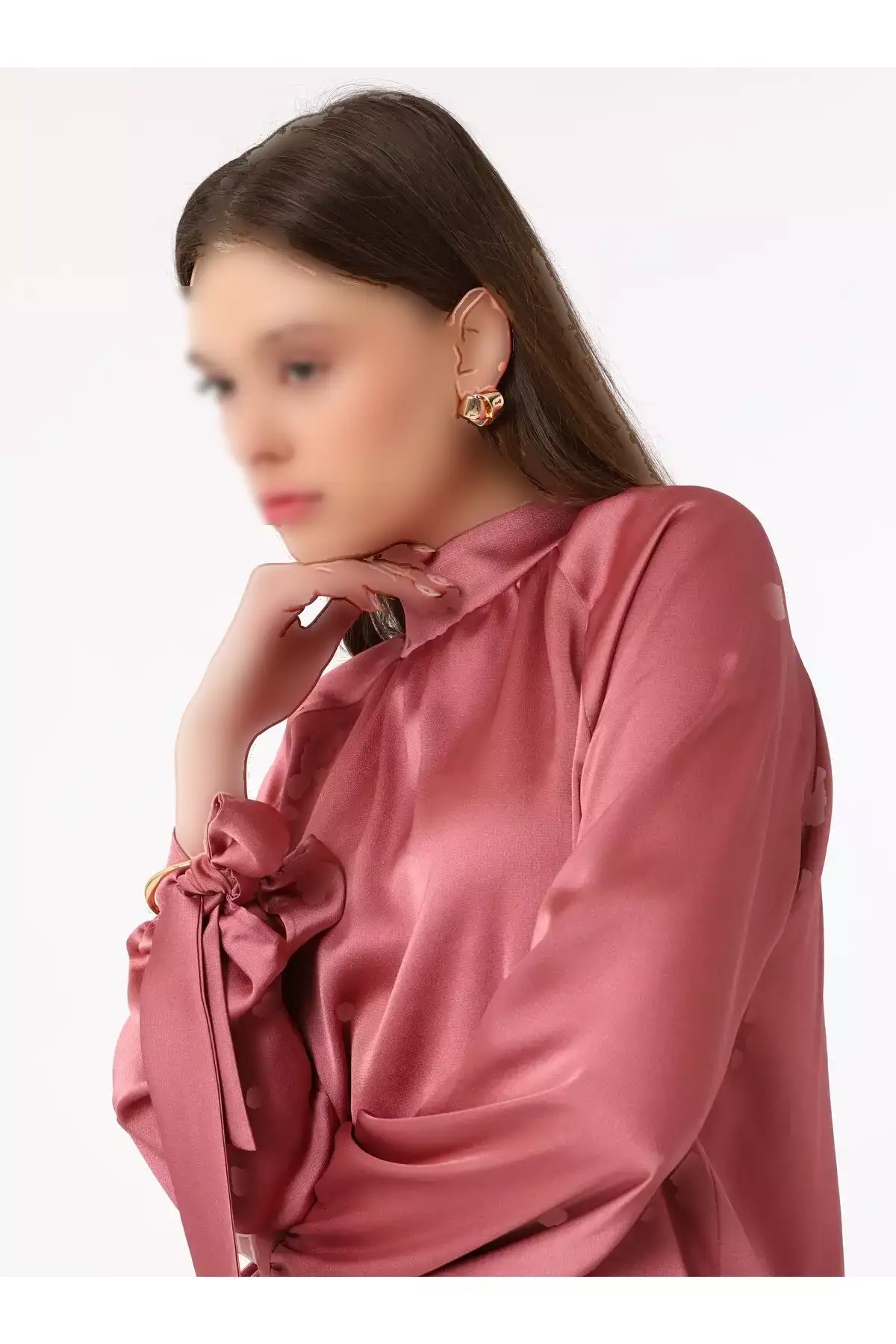 تیشرت و شلوار ست با جزئیات ساتن - رنگ سرخابی تیره - برند رفقا برند Refka - 920558246