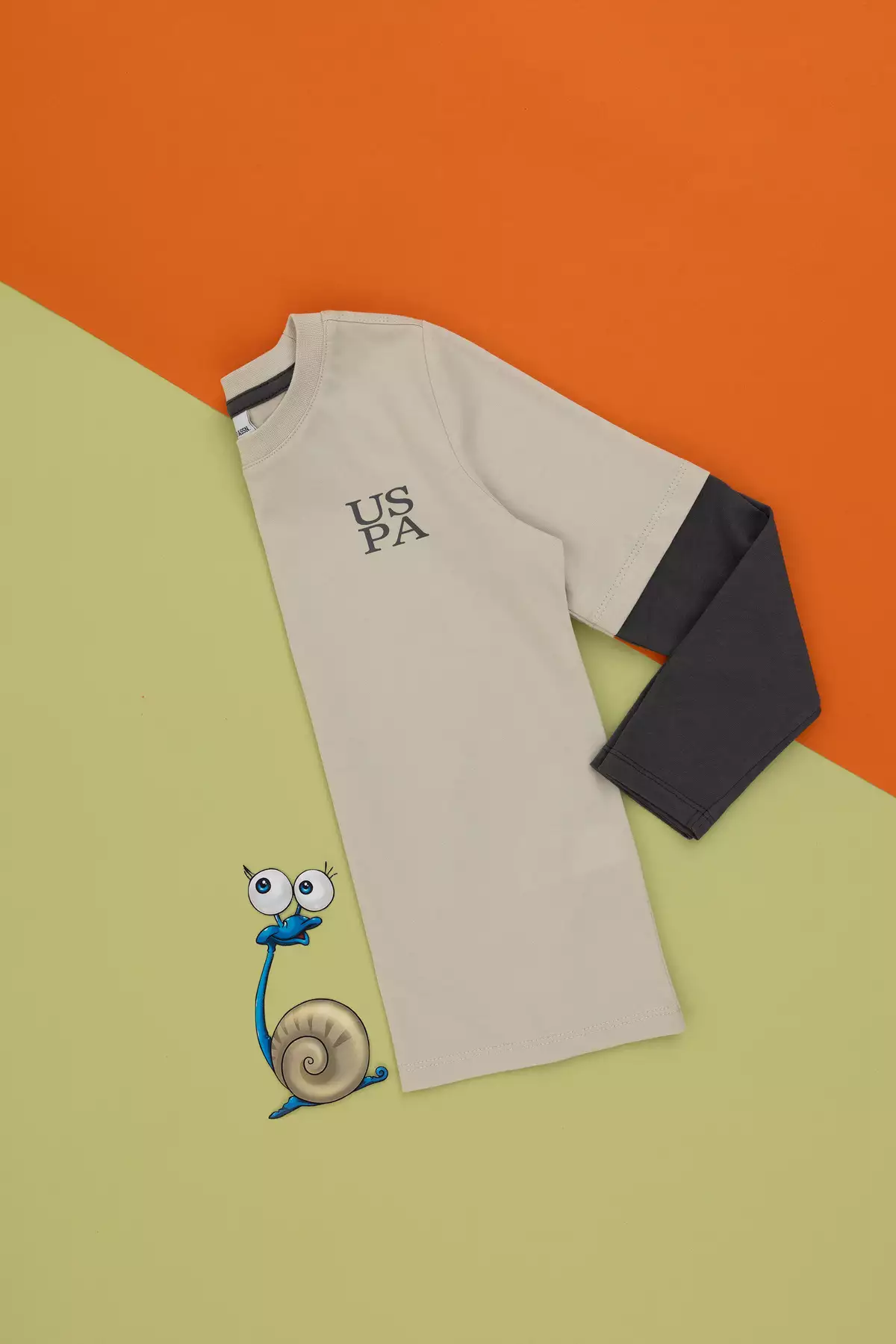 تیشرت ساده آستین بلند پسرانه 50295551-VR049 برند U.S. Polo Assn. - 875660478