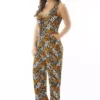 سرهمی رنگی زنانه بزرگ سایز با یقه V و جیبهای کناری 65N36877 برند Şans - 761010068