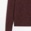 ژاکت استین کوتاه با یقه گلابی از مخلوط پشم برند Massimo Dutti - 995475650