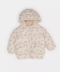 کاپشن پفکی دخترانه با طراحی زیبا و کلاهدار، ضد باد و ضد آب، با زیپ E7960A525AU برند Defacto - 982000036