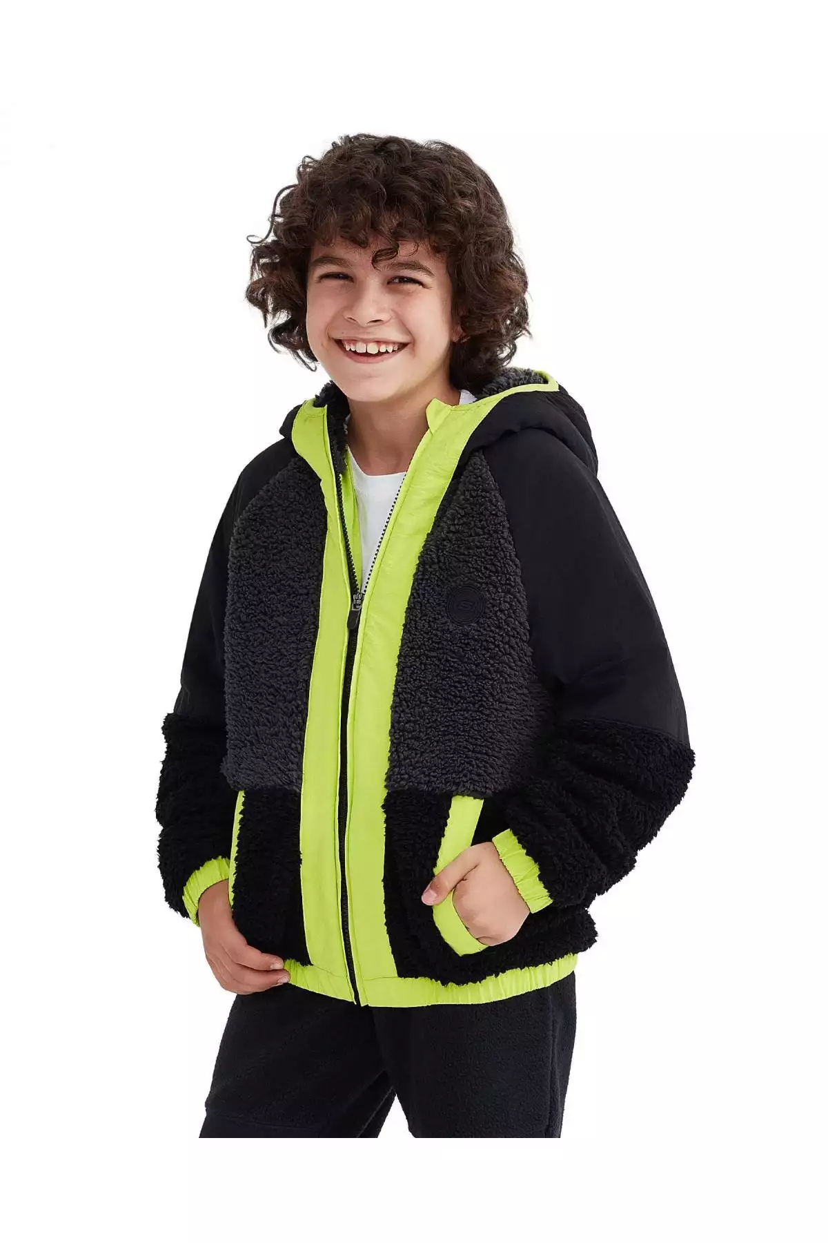 مونت بچگانه فلیس کامل شیروانی سیاه خارجی Sk232203 برند Skechers - 767773812