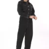 کامل زنانه با سایز بزرگ جین سیاه با دوخت متضاد و دکمه های فلزی 65N37723 برند Şans - 818528688