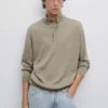 کلاه قلاب بافی یقه دیپ برند Massimo Dutti - 977920630