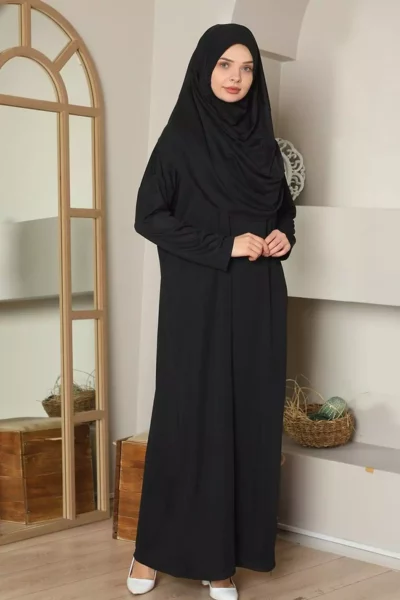 لباس نماز یک تکه بلند مشکی برند medipek - 75470614
