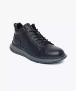 کتانی چرم مشکی مات مردانه برند Greyder - 874744015