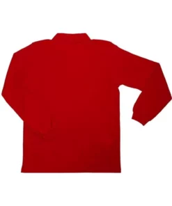 تیشرت آستینبلند یقهپولو پنبهای یکنواخت قرمز (برای کودکان و بزرگسالان) برند ümitteks iş ve okul kıyafetleri - 148550516