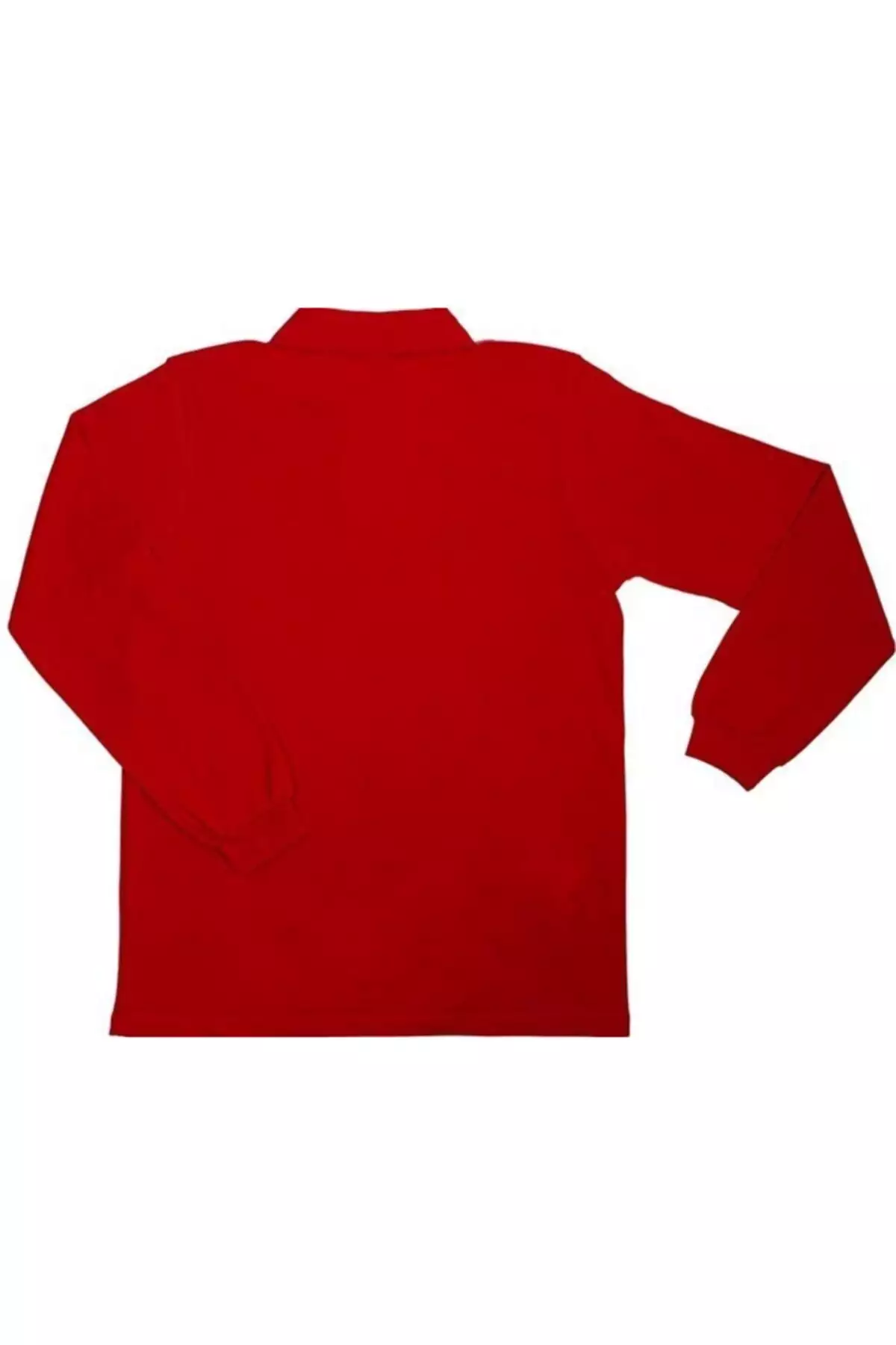 تیشرت آستینبلند یقهپولو پنبهای یکنواخت قرمز (برای کودکان و بزرگسالان) برند ümitteks iş ve okul kıyafetleri - 148550516