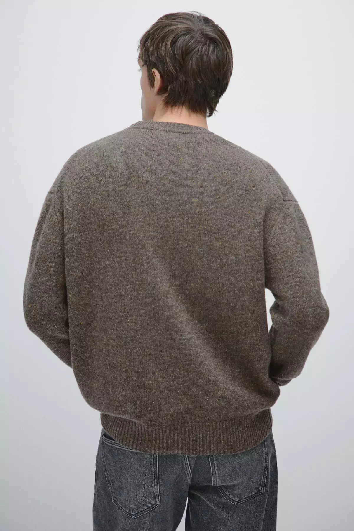 ژاکت بافتنی طرح الماس ۱۰۰% پشم برند Massimo Dutti - 995478269