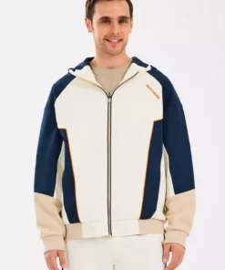 هودی زیپدار نیمهکژوال بافتدار مردانه M Diagonel Lw Fleece S2510027 رنگ بژ برند Skechers - 928895958