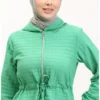 کاپشن کلاهدار با کمر گود 0314-08 سبز روشن برند sefamerve - 833632064