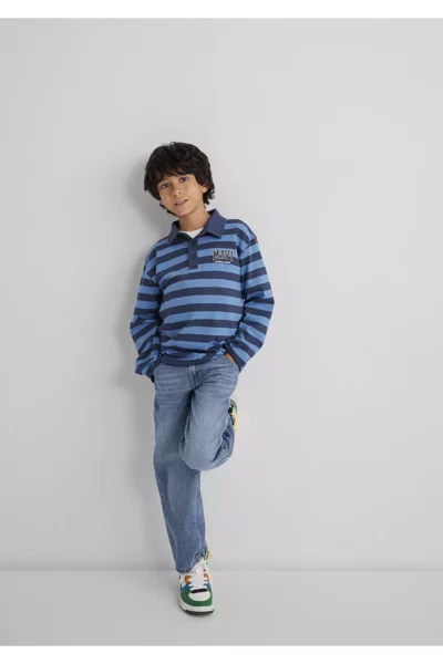 تی‌شرت پلیو خط‌دار با برش آزاد و راحت 6610353-89154 برند Mavi - 979366103