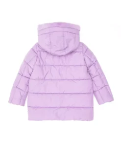 کاپشن پفی با کلاه برای دختران در رنگ بنفش روشن 50313156-VR034 برند U.S. Polo Assn. - 987704127