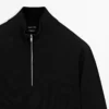 ژاکت با زیپ ترایکویی برند Massimo Dutti - 955297355