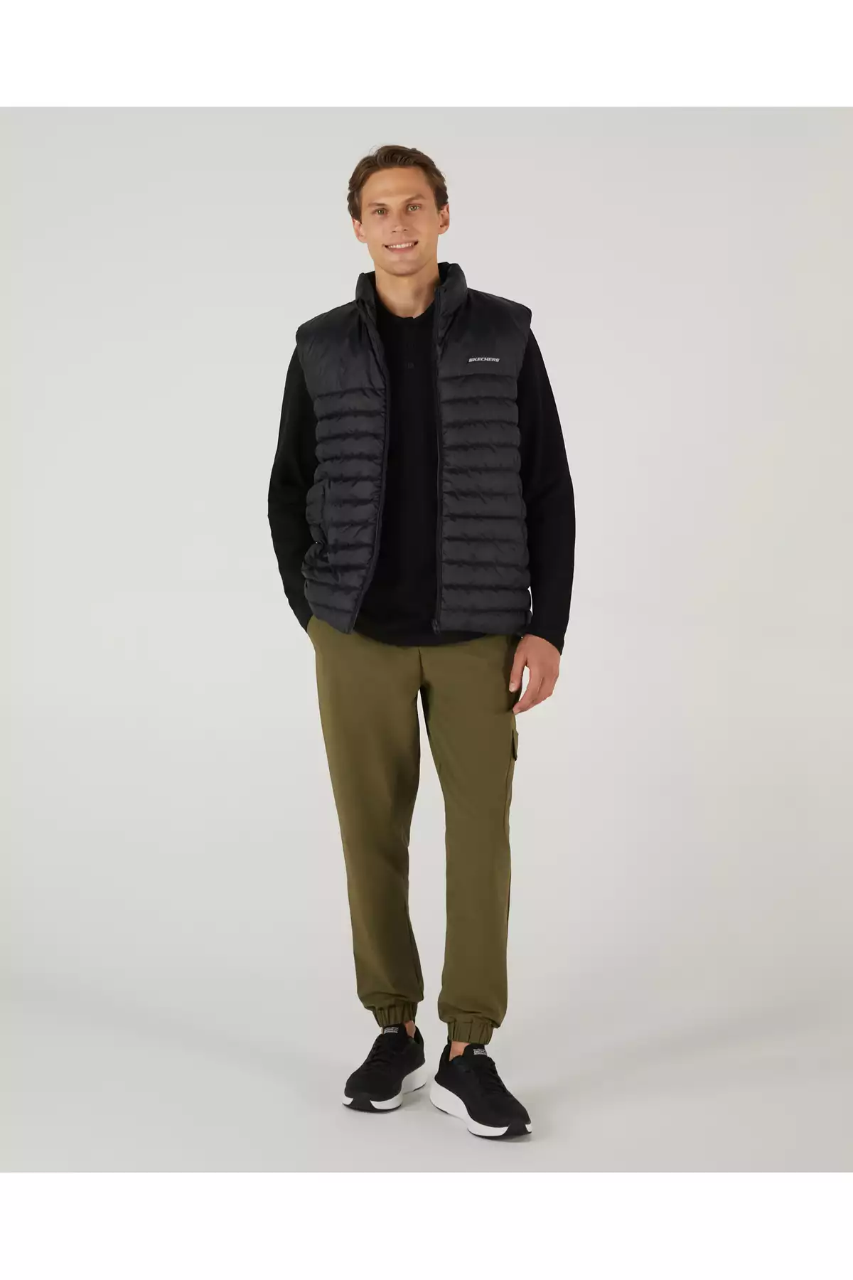 شلوار جین مردانه میکرومدیل M Jogger با پارچه بافت در رنگ سبز زیتونی مدل S222080-801 برند Skechers - 856139642