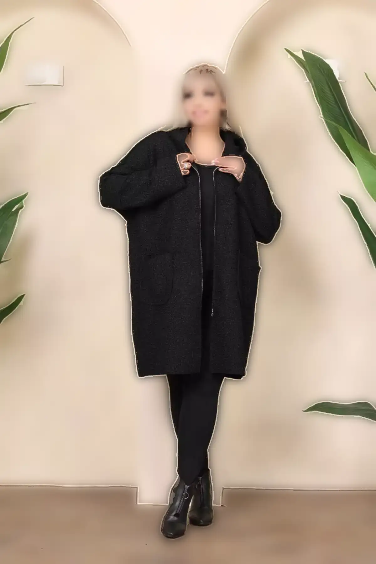کت با کلیه زیپدار و جیبدار کلاهدار مناسب بانوان سایز بزرگ برند Genel Markalar - 863149374