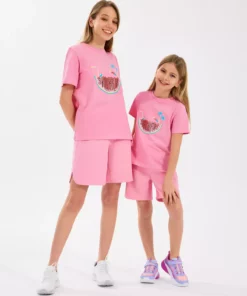 تیشرت گرافیکی دخترانه بزرگ - رنگ صورتی - مدل SK2510132-610 برند Skechers - 931052333