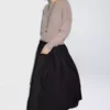دامن میدی A شکل با کمر الاستیک برند Massimo Dutti - 1016780726