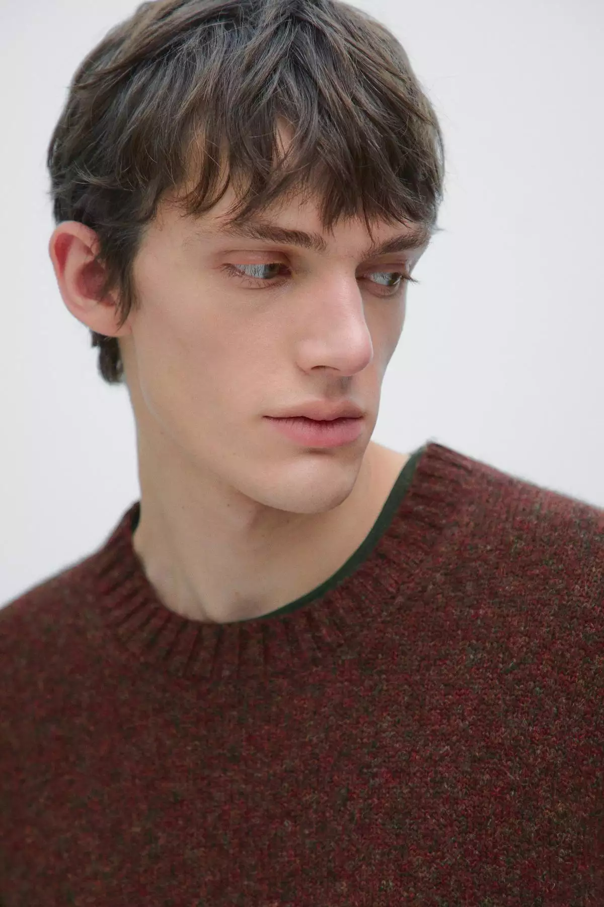 ژاکت استین کوتاه با یقه گلابی از مخلوط پشم برند Massimo Dutti - 995475650