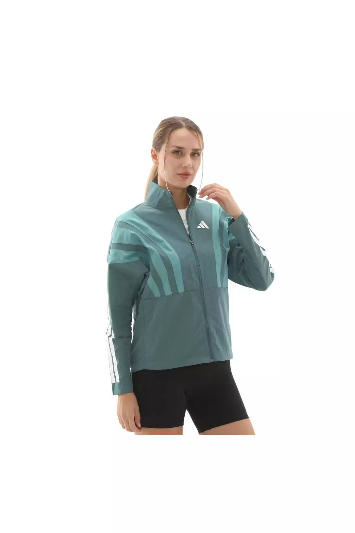 پالتوی بارانی زنانه Adizero A Jkt W مدل HZ3694-K رنگ سبز برند adidas - 971396655