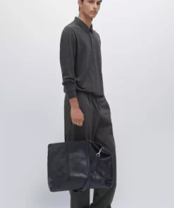 پولوشرت پشمی 100% مروین با یقه گرد برند Massimo Dutti - 975159407