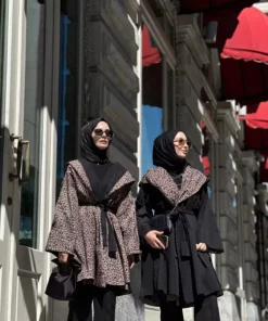 بارانی دو طرفه با طرح پلنگی برند Hürre - 879332984