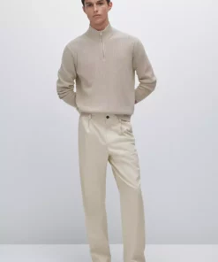 ژاکت با یقه دیپ طراحی شده از جنس بافتنی برند Massimo Dutti - 978135279