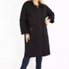تمرین بزرگ زنانه کد 65n28345 با جزئیات زیپ و کلاهدار رنگ سیاه برند Şans - 155846262