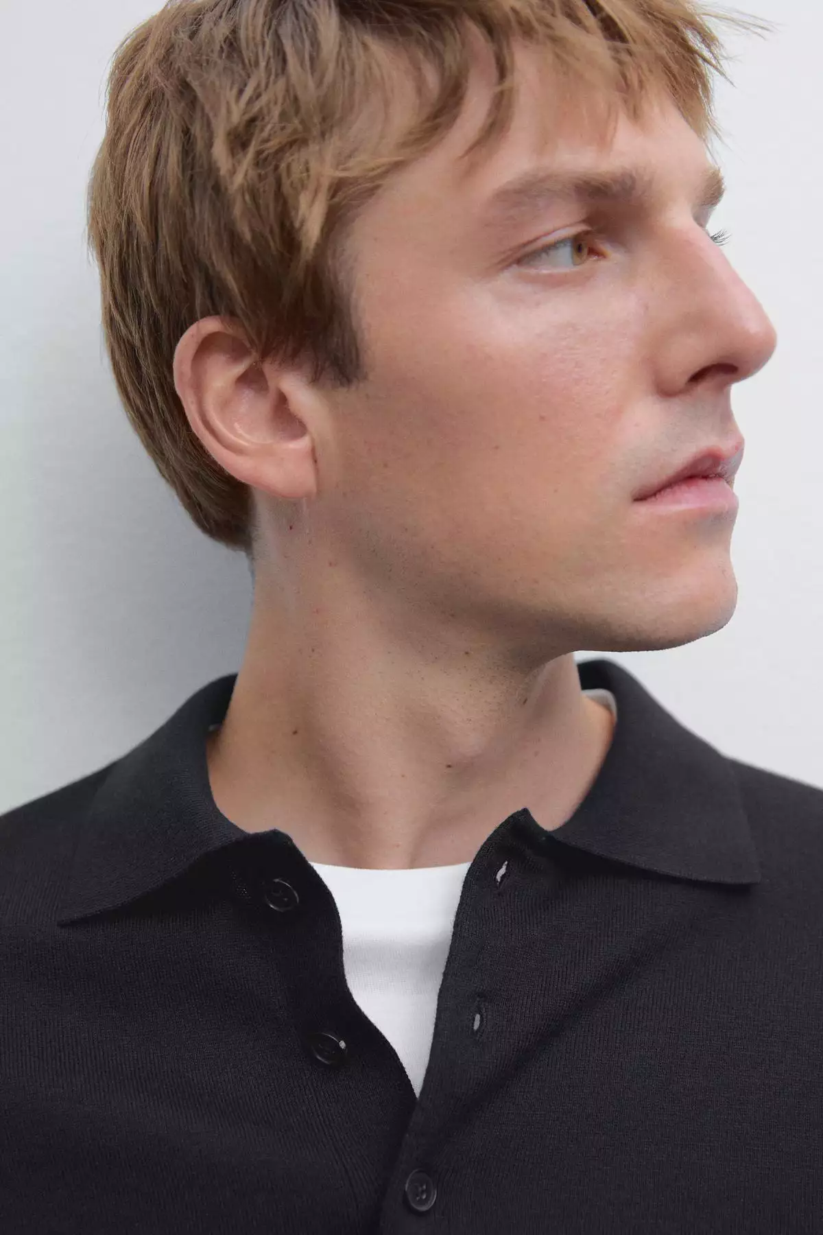 پلیور یقه دار با ترکیب پنبه برند Massimo Dutti - 969523322