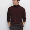 ژاکت یقه ایستاده با ترکیب پشم یخی برند Massimo Dutti - 982461460