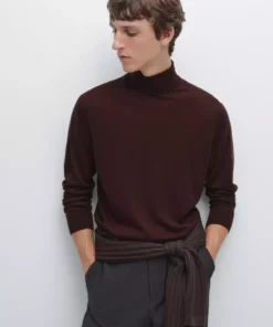 ژاکت یقه ایستاده با ترکیب پشم یخی برند Massimo Dutti - 982461460