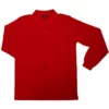 تیشرت آستینبلند یقهپولو پنبهای یکنواخت قرمز (برای کودکان و بزرگسالان) برند ümitteks iş ve okul kıyafetleri - 148550516