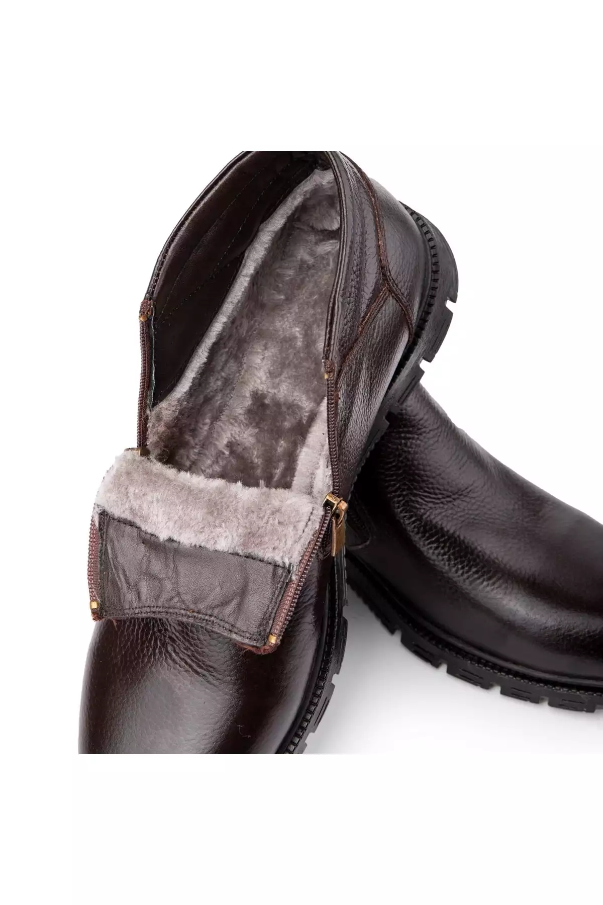 بوت مردانه موینا از چرم طبیعی با کفی لاستیکی، بوت داخلی پشمی برند Ducavelli - 356751974