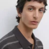 پلیور یقهدار پشمی راهراه برند Massimo Dutti - 984771840