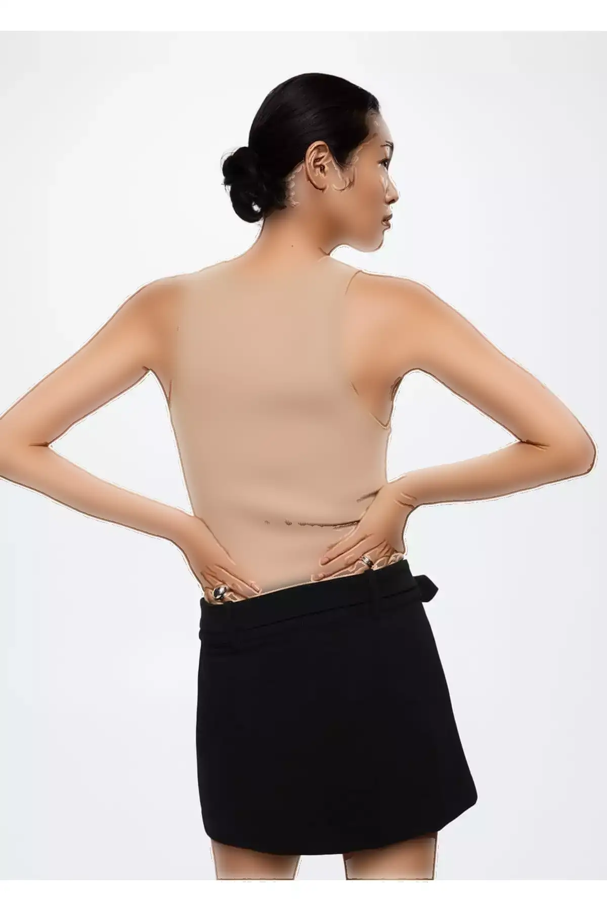 دامن مینی کمردار برند MANGO - 343495102