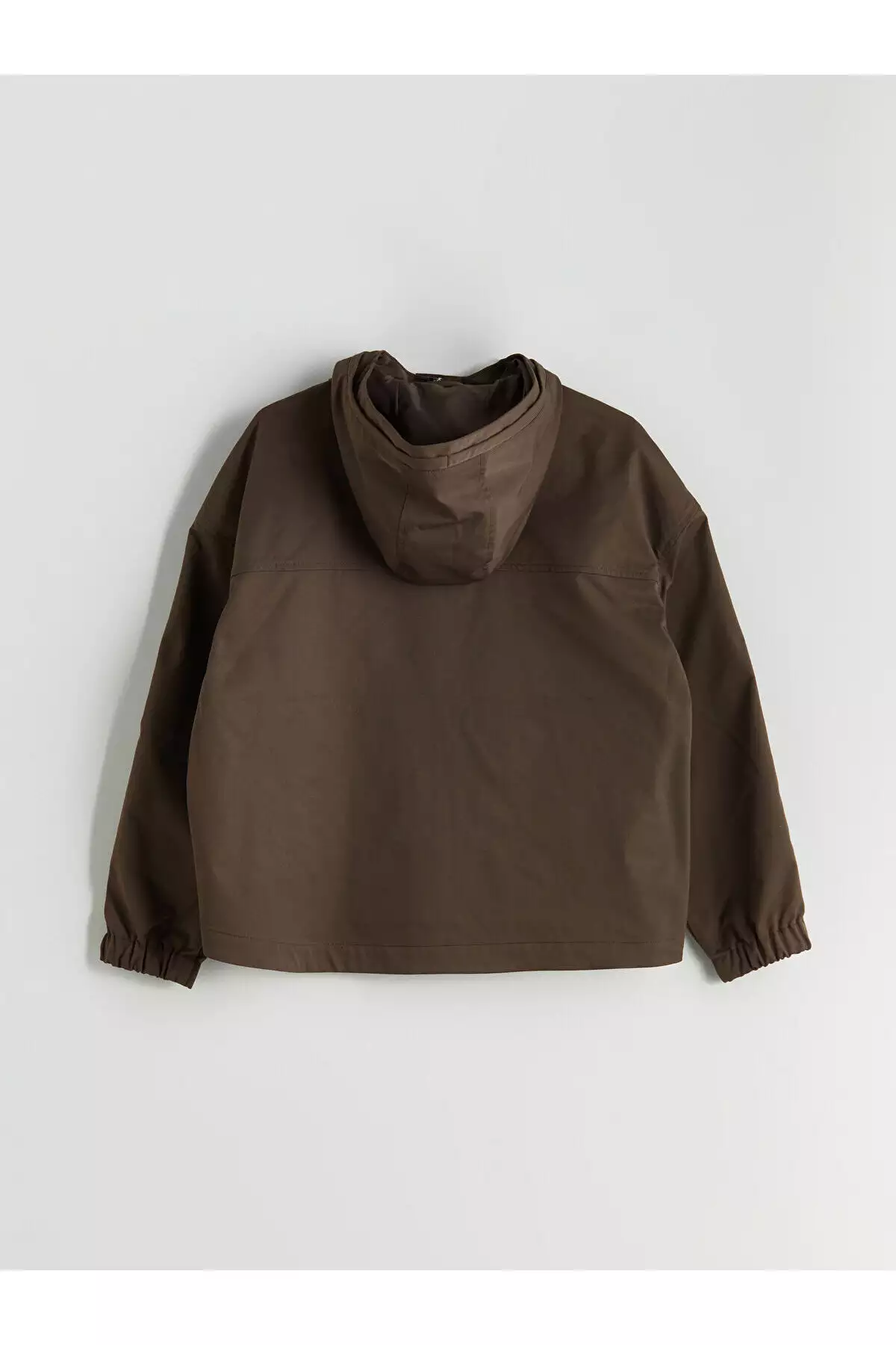 یمهبارانی زنانه کاپشن بزرگ سایز با هود قهوهای برند LC Waikiki - 982376540