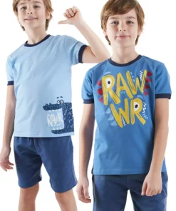 تیشرت دو عددی پسرانه راور برند Denokids - 903816980