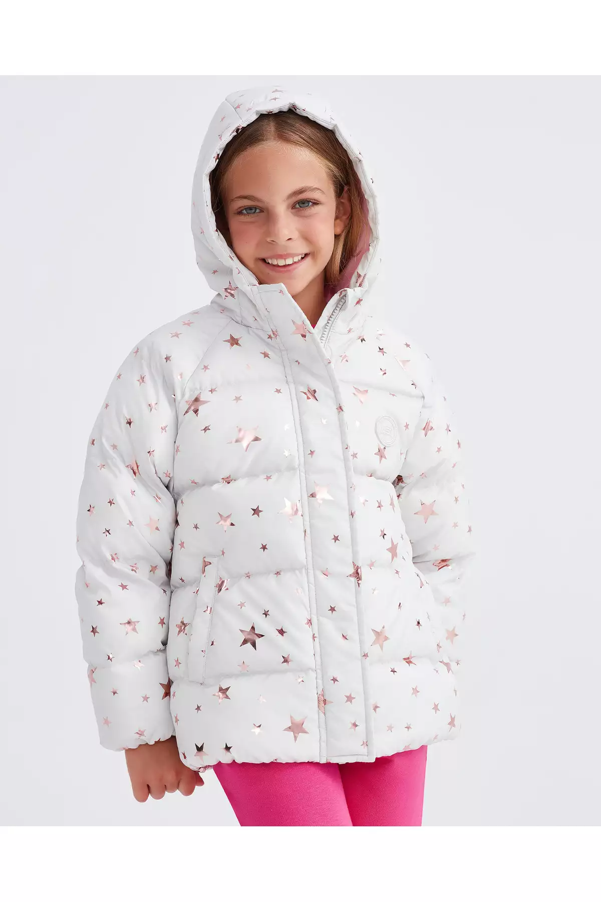 جاکت پدینگ بیرونی بزرگ دخترانه گاندی رنگی خاکستری مدل SK232042-032 برند Skechers - 760863443