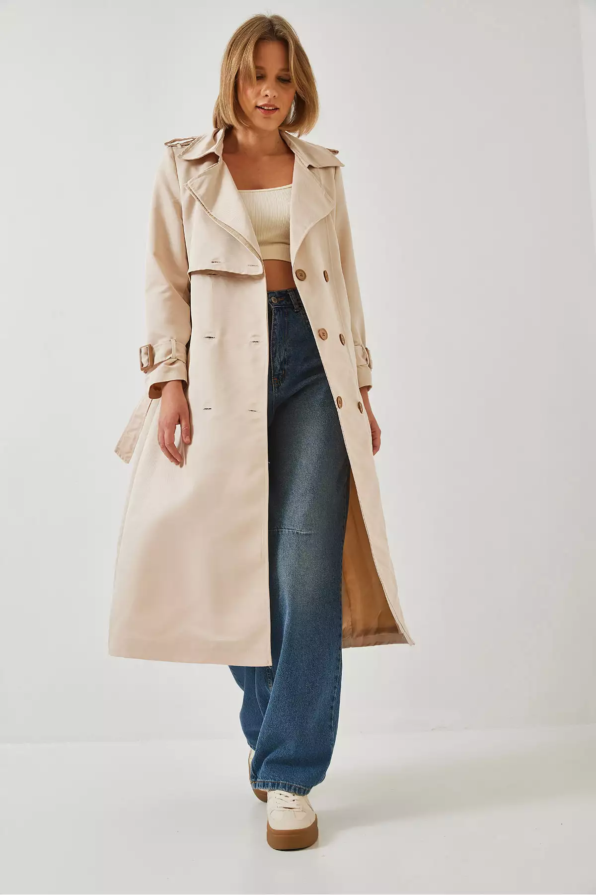 کت ریزگاری زنانه با جزئیات و کاور 2488 60261003 برند Bianco Lucci - 874743610